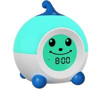 I·CODE Reveil Enfant, Reveil Educatif Jour/Nuit avec Veilleuse De Nuit, Réveil Enfant avec Minuterie D'arrêt Automatique Fille Cadeau Flle Ado (Bleu)