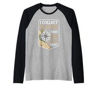 I Collect Places That No Longer Exist Carte Boussole Vintage Manche Raglan