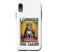 I Conquer You Clean Cat Lover Bac à litière drôle pour chat Coque pour iPhone XR