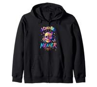 I Could Be Meaner Skull Butterfly Art, Dark Gothic Floral Sweat à Capuche