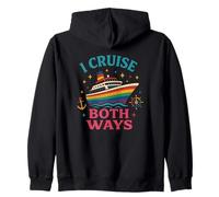 I Cruise Both Ways | Bateau de croisière LGBTQ Pride drôle Sweat à Capuche