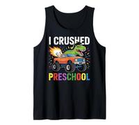 I Crushed Preschool T Rex Truck Grad Graduation Boys Kids Débardeur