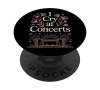 I Cry At Concerts Musique Live de Fans émotionnels - PopSockets PopGrip Adhésif