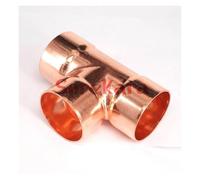 I.D 35x1.5mm Copper End Feed Euqal Tee 3 Ways Pipe Adapter Air Conditioner Refrigeration Water Heater