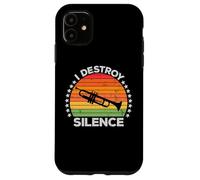 I Destroy Silence Brass Instrument Trumpet Player Trumpeter Coque pour iPhone 11
