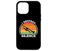 I Destroy Silence Brass Instrument Trumpet Player Trumpeter Coque pour iPhone 12 Pro Max