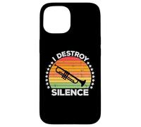 I Destroy Silence Brass Instrument Trumpet Player Trumpeter Coque pour iPhone 15