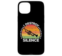 I Destroy Silence Brass Instrument Trumpet Player Trumpeter Coque pour iPhone 15 Plus