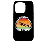I Destroy Silence Brass Instrument Trumpet Player Trumpeter Coque pour iPhone 15 Pro