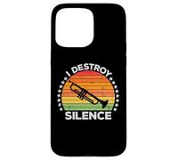 I Destroy Silence Brass Instrument Trumpet Player Trumpeter Coque pour iPhone 15 Pro Max
