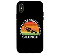 I Destroy Silence Brass Instrument Trumpet Player Trumpeter Coque pour iPhone X/XS