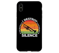 I Destroy Silence Brass Instrument Trumpet Player Trumpeter Coque pour iPhone XS Max