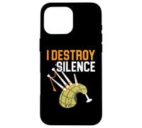 I Destroy Silence Cornemuse Instrument Musicien Cornemuse Coque pour iPhone 16 Pro Max