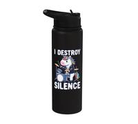 I Destroy Silence Drums & Drummer, Musicien | Licorne drôle Stainless Steel Insulated Water Bottle