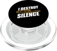 I Destroy Silence Trombone Trombone PopSockets PopGrip pour MagSafe