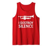 I Destroy Silence - Trompettiste amusante amateur de musique Débardeur