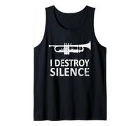 I Destroy Silence - Trompettiste amusante amateur de musique Débardeur