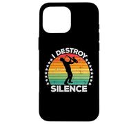 I Destroy Silence Woodwind Sax Saxophone Player Saxophonist Coque pour iPhone 16 Pro Max