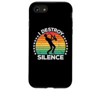 I Destroy Silence Woodwind Sax Saxophone Player Saxophonist Coque pour iPhone SE (2020) / 7/8