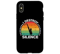 I Destroy Silence Woodwind Sax Saxophone Player Saxophonist Coque pour iPhone X/XS