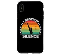 I Destroy Silence Woodwind Sax Saxophone Player Saxophonist Coque pour iPhone XS Max