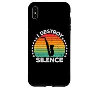 I Destroy Silence Woodwind Sax Saxophone Player Saxophonist Coque pour iPhone XS Max