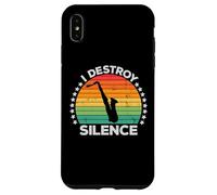 I Destroy Silence Woodwind Sax Saxophone Player Saxophonist Coque pour iPhone XS Max