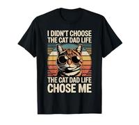 I Didn’t Choose The Cat Dad Life Funny Cat Graphic T-Shirt