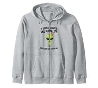 I Didn't Choose The Alien Life Choose Me Crown Apparel Sweat à Capuche