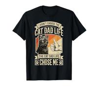 I Didn't Choose The Cat Dad Life Funny Kitty Lovers Vintage T-Shirt