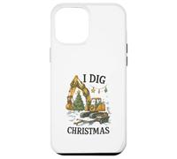 I Dig Christmas Excavator Tree Lights Construction Holiday Coque pour iPhone 12 Pro Max