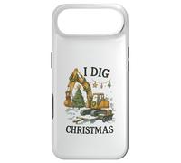 I Dig Christmas Excavator Tree Lights Construction Holiday Coque pour iPhone Air