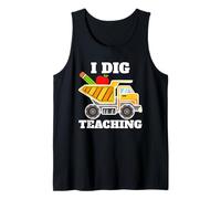 I Dig Teaching Education Construction Backschool Teaching Débardeur