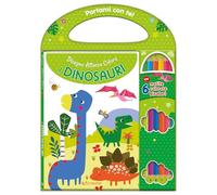 I dinosauri. Disegna attacca colora. Con 6 matite bicolore