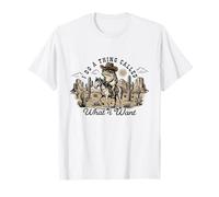 I Do A Thing Called What I Want Cowboy, Grenouille Cute Western T-Shirt