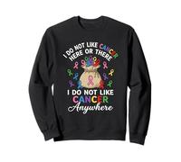 I Do Not Like Cancer Here Or There Breast Cancer Lung Colon Sweatshirt