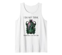 I Do Not Think Therefore I Do Not Am Sarcastic Witch Pink Débardeur