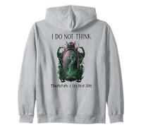 I Do Not Think Therefore I Do Not Am Sarcastic Witch Pink Sweat à Capuche