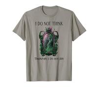 I Do Not Think Therefore I Do Not Am Sarcastic Witch Pink T-Shirt