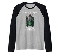 I Do Not Think Therefore I Do Not Am Sign Funny Overthinking Manche Raglan