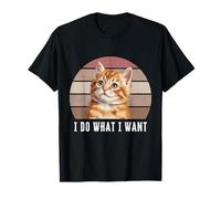 I Do What | Funny Orange Tabby Cat Lover T-Shirt
