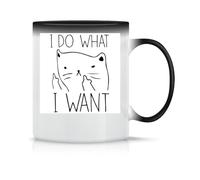 I Do What I Want Cat Fuck Off Tasse à Thé à Café En Céramique Classique Blanc Noir Rose Magie 330ml