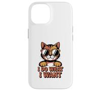 I do What I Want Cat Retro Funny Cat Lover Coque pour iPhone 14