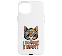 I do What I Want Cat Retro Funny Cat Lover Coque pour iPhone 15 Plus