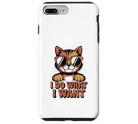 I do What I Want Cat Retro Funny Cat Lover Coque pour iPhone 7 Plus/8 Plus