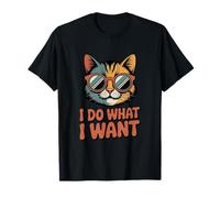 I do What I Want Cat Retro Funny Cat Lover T-Shirt