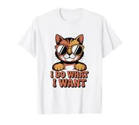 I do What I Want Cat Retro Funny Cat Lover T-Shirt