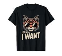 I do What I Want Cat Retro Funny Cat Lover T-Shirt