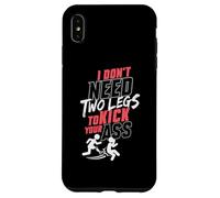 I Don´t Need Two Legs to Kick Your Ass Amputation Humour Coque pour iPhone XS Max