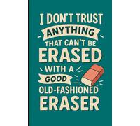 I don’t trust anything that can’t be erased with a good old-fashioned eraser: A notebook for jotting down ideas, thoughts, and memories-no digital errors, just clean pages and a good eraser